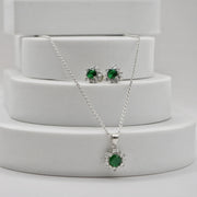 Emerald Radiance Halo Set