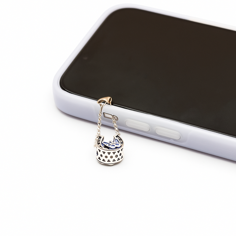 Midnight Blossom Chain Charm