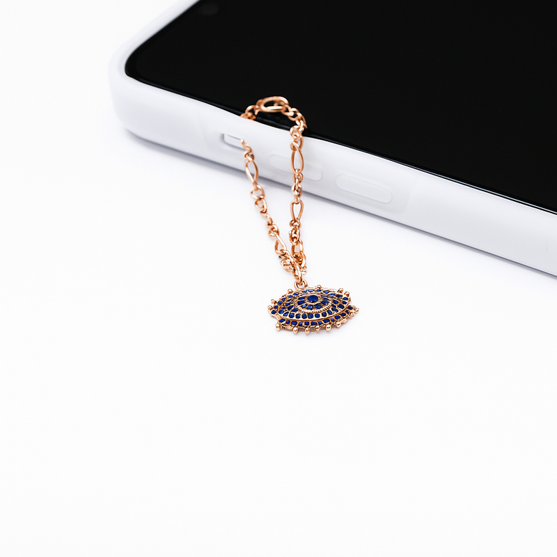 Rose Gold Evil Eye Charm