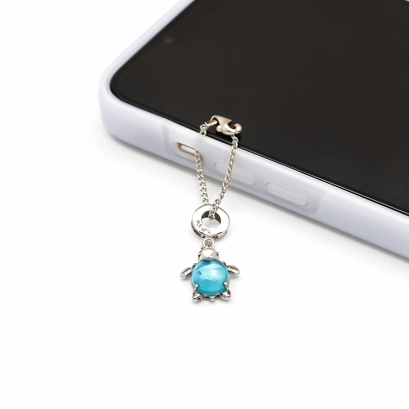 Blue Turtle Chain Charm