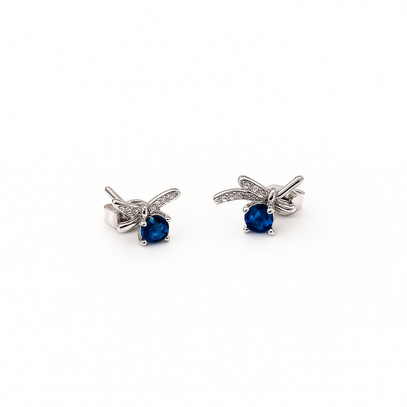 Midnight Bow Elegance Earrings