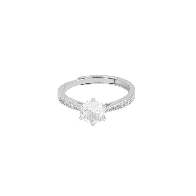 Classic Solitaire Sparkle Ring
