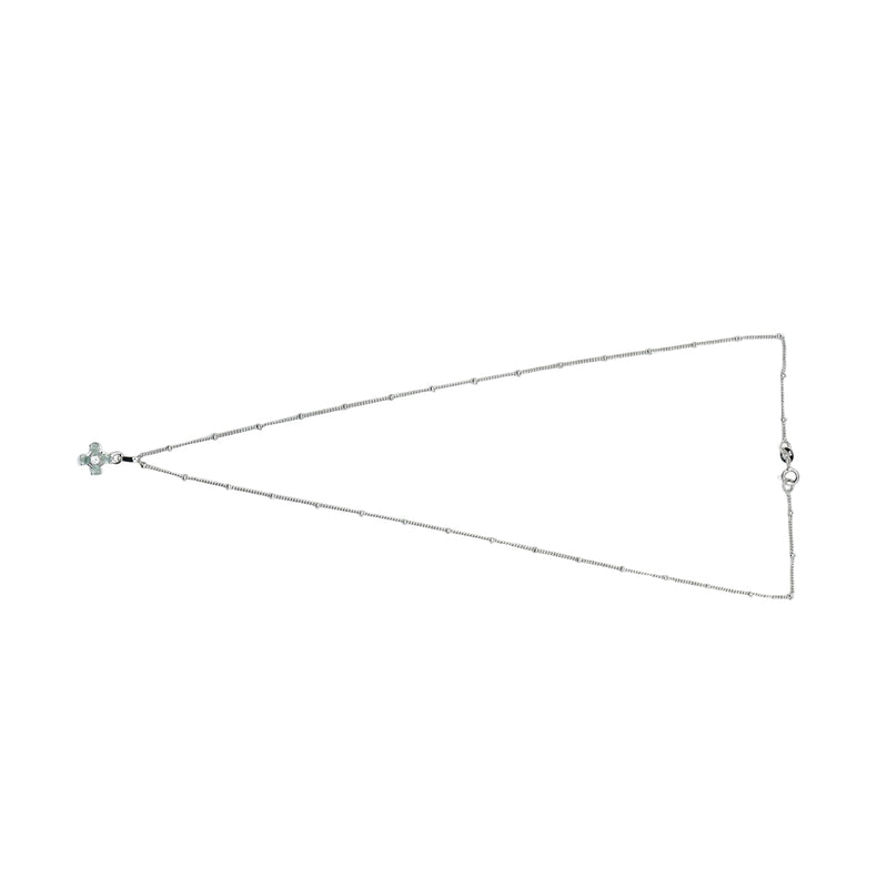 Mint Green Flower Pendant Necklace