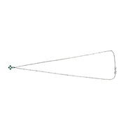 Emerald Flower Pendant Necklace