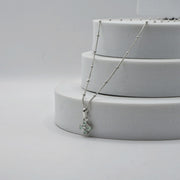 Mint Green Flower Pendant Necklace