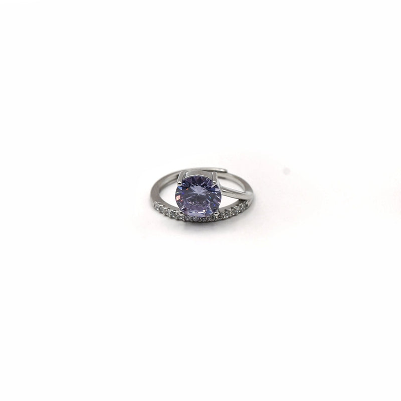 Lavender Glow Solitaire Ring