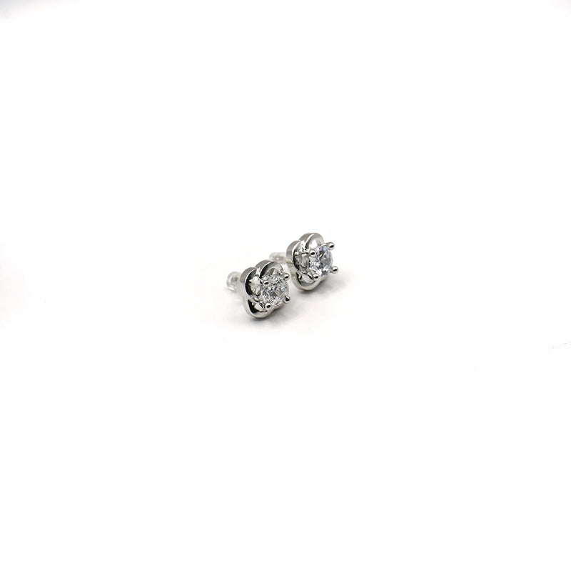 Floral Solitaire Stud Earring