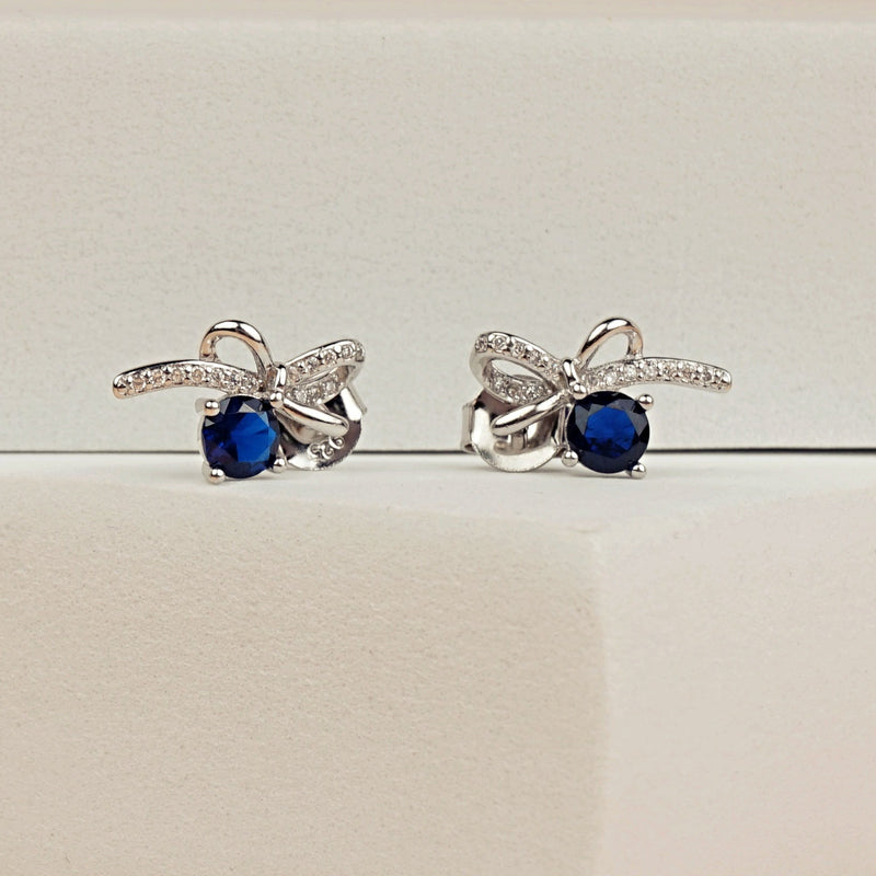 Midnight Bow Elegance Earrings