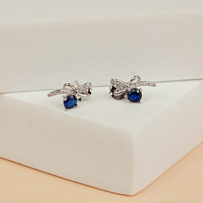 Midnight Bow Elegance Earrings