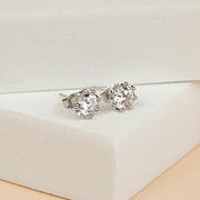 Eight-Prong Solitaire Stud Earrings