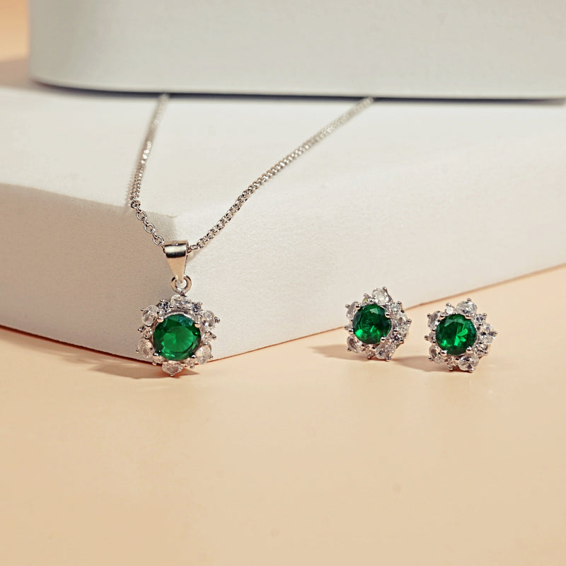 Emerald Radiance Halo Set