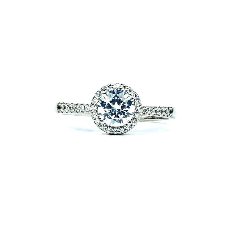 Hawla Rings Classic Halo Ring – Pure 925 Real Silver – Shaava