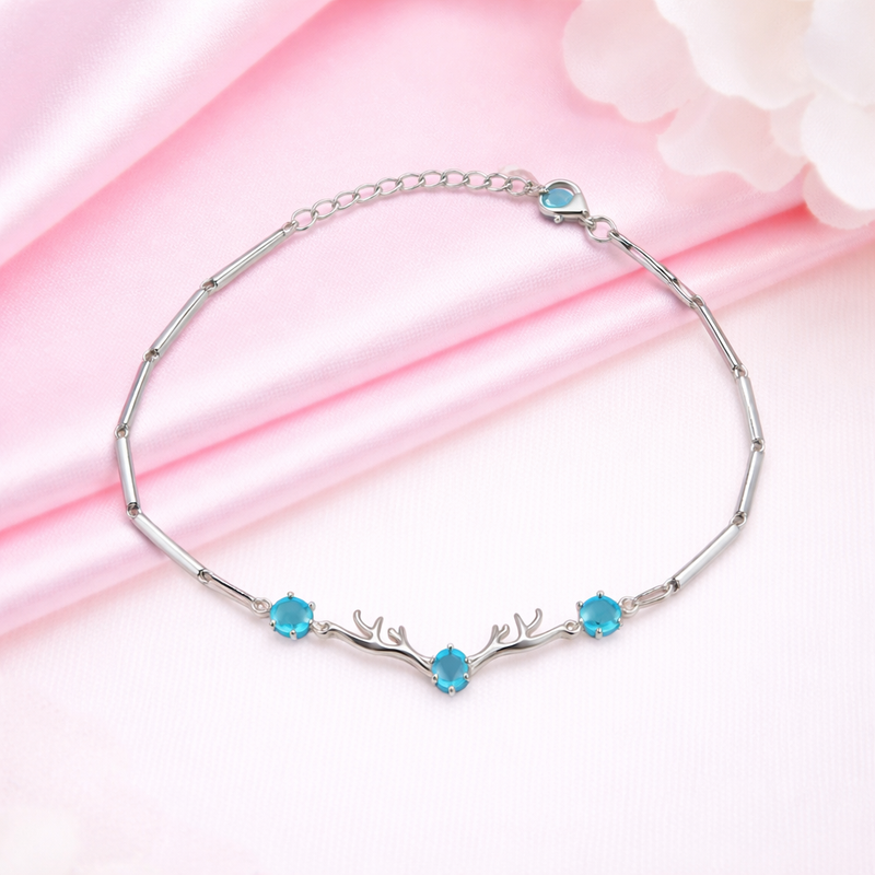 Charm Bracelet with Blue Accents