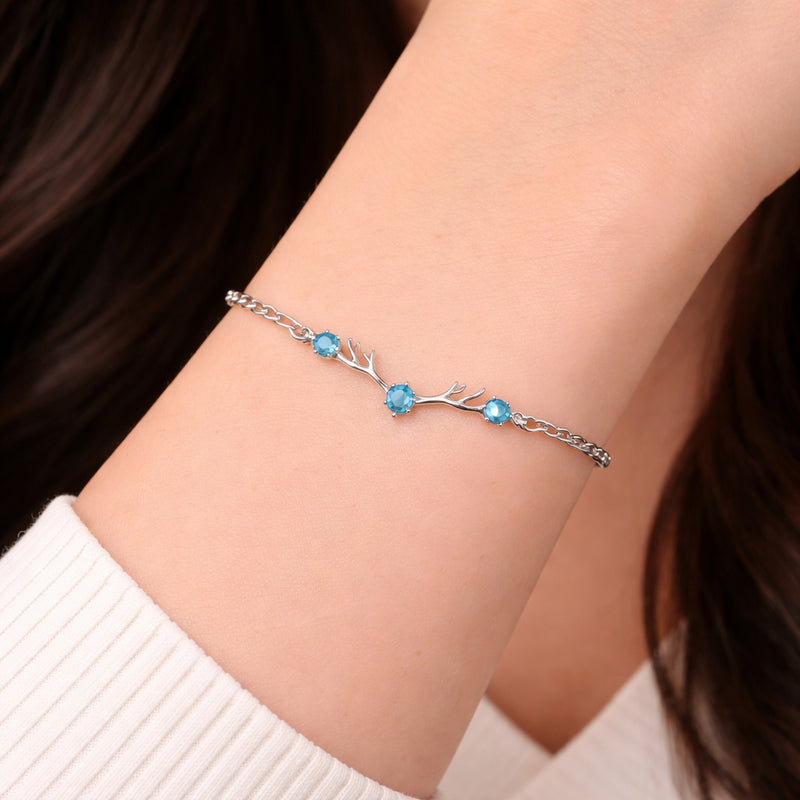Charm Bracelet with Blue Accents