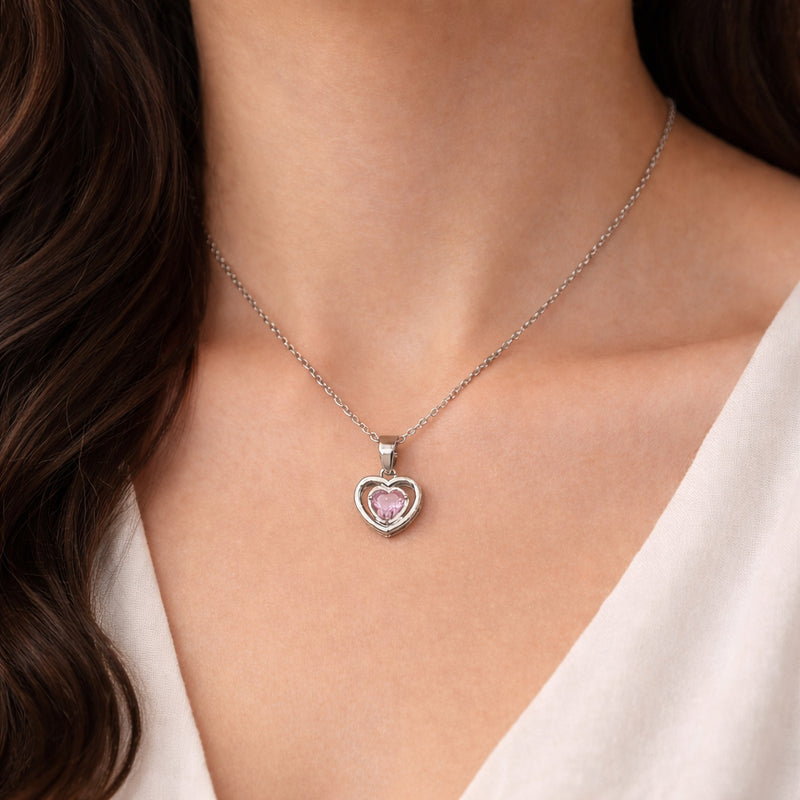 Pink Heart Necklace