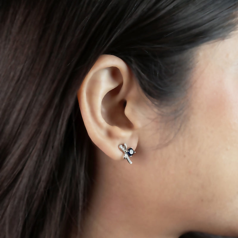 Midnight Bow Elegance Earrings