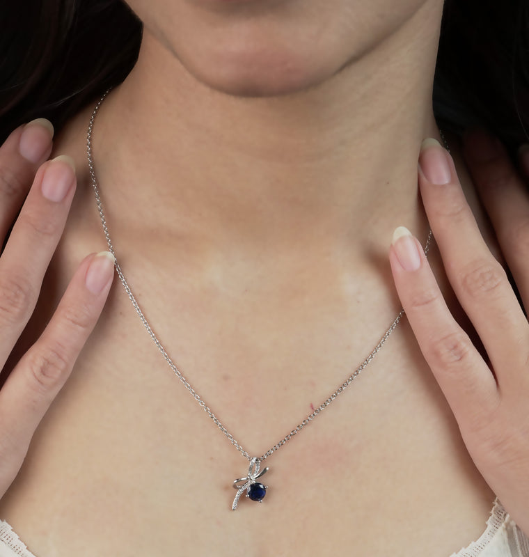 Midnight Bow Elegant Necklace