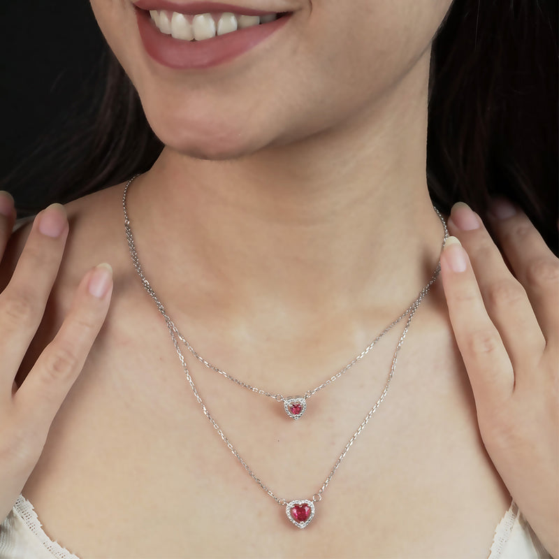 Ruby Love Duo Layered Necklace