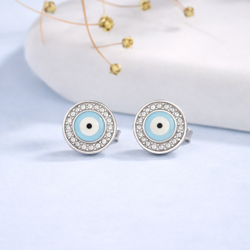 Evil Eye Stud Earrings