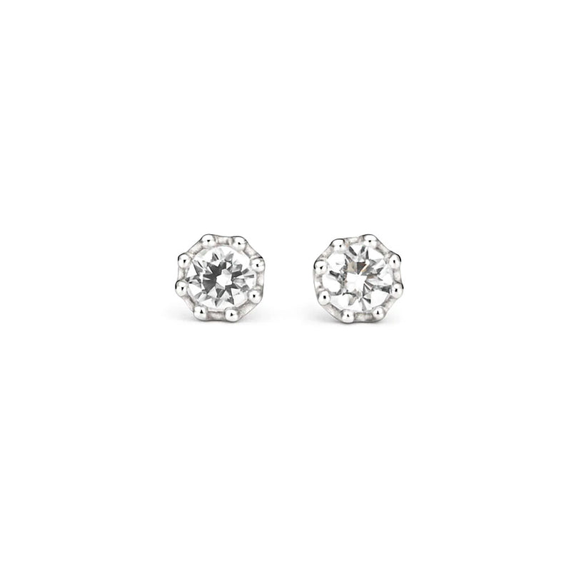 Eight-Prong Solitaire Stud Earrings
