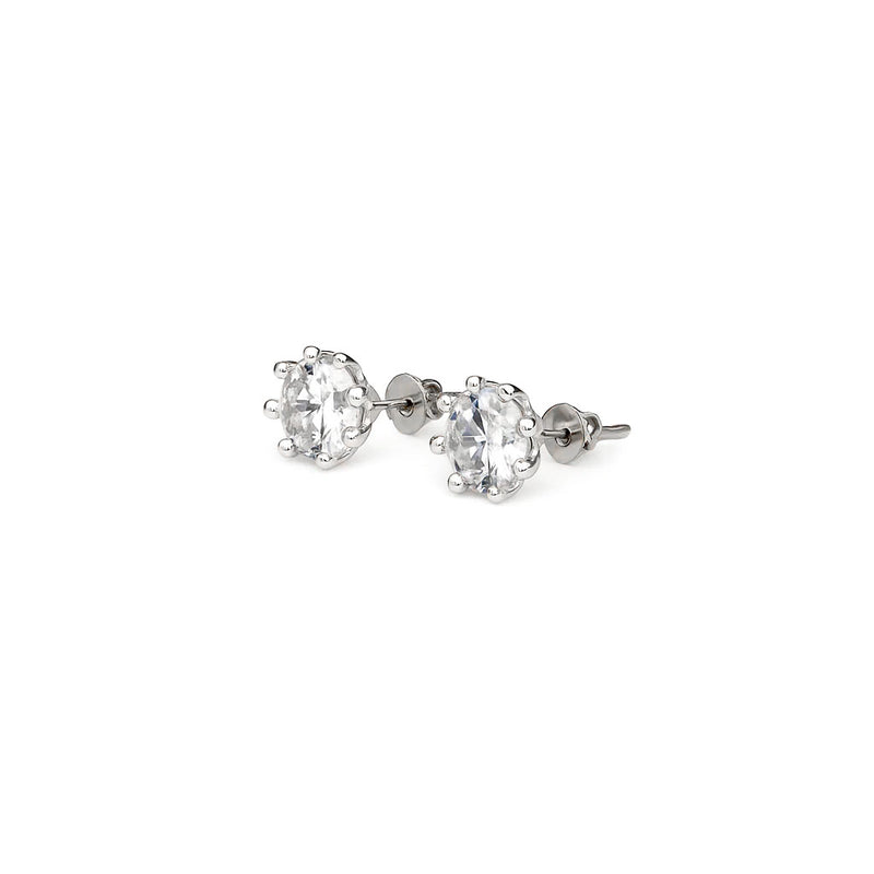 Eight-Prong Solitaire Stud Earrings