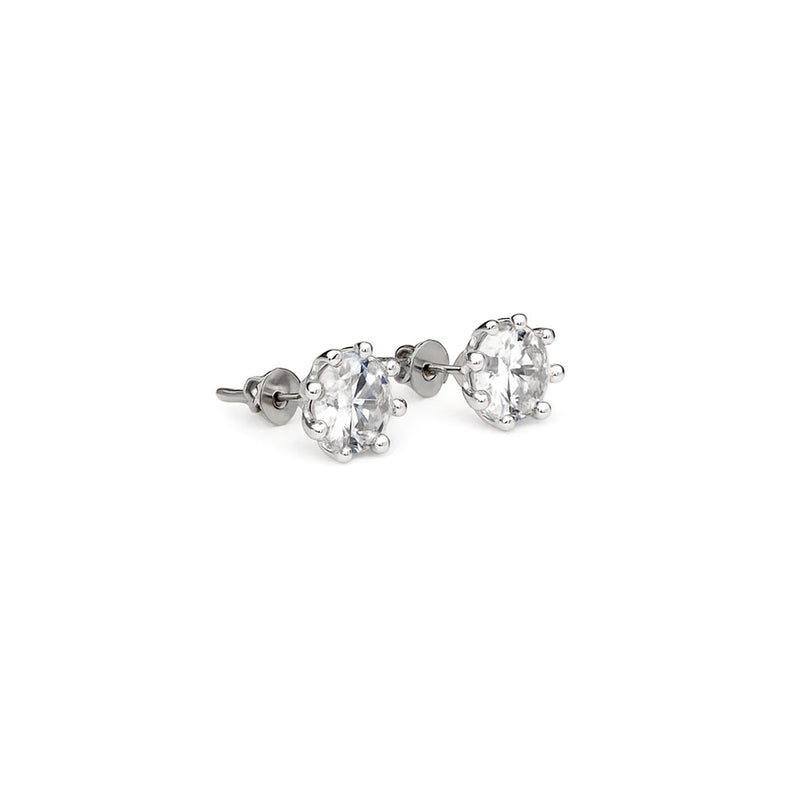 Eight-Prong Solitaire Stud Earrings