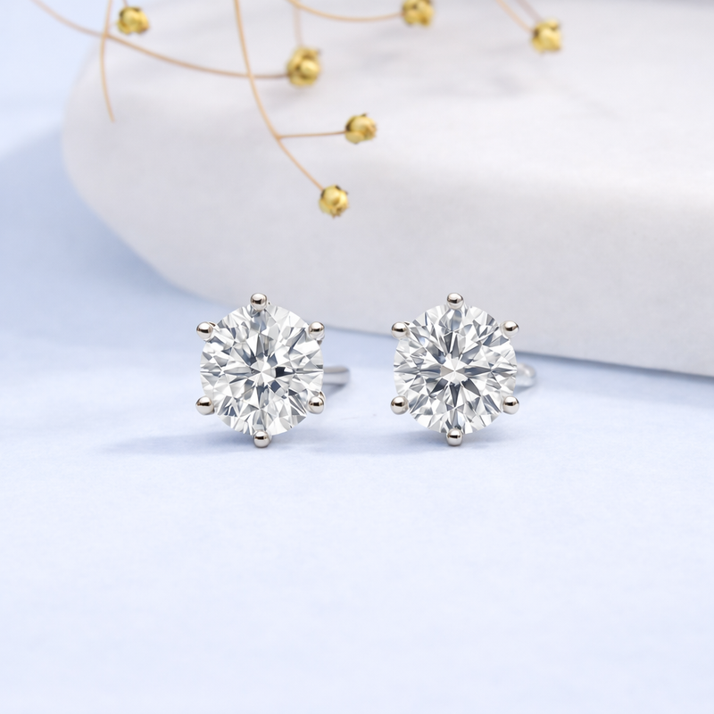 Classic 6-Prong Stud Earrings