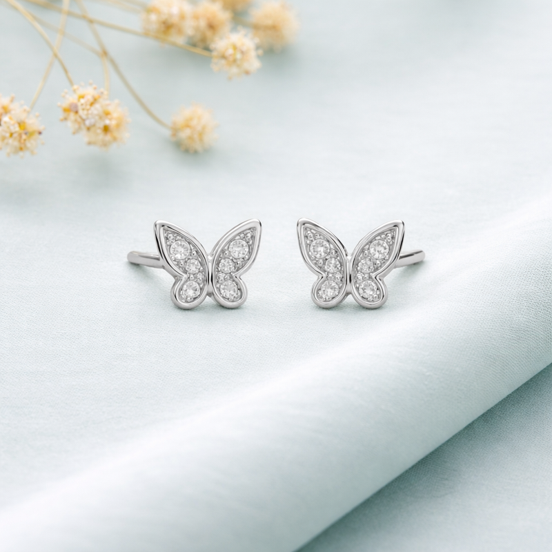 Whimsical Wings Butterfly Stud Earrings