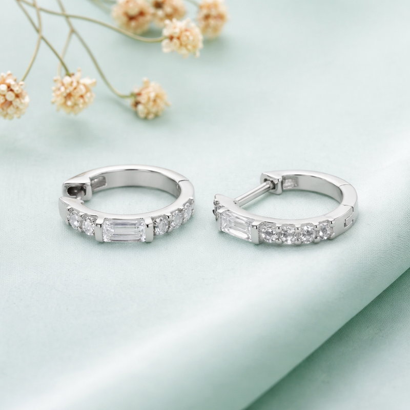 Classic Pavé Hoop Earrings