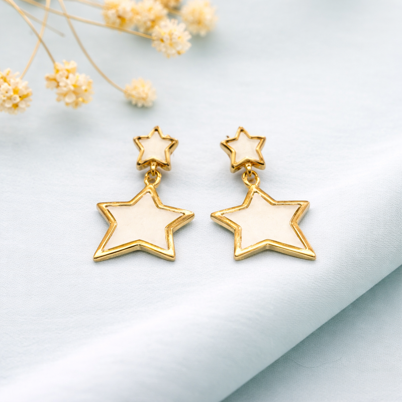 The Ivory North Star Dangles