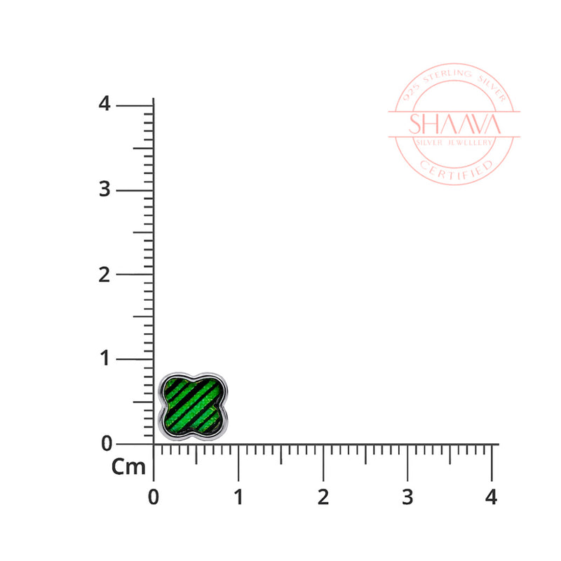 The Verdant Green Clover Studs