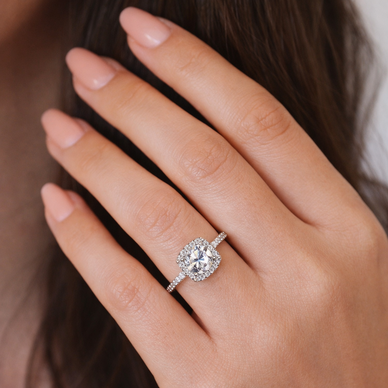 Halo Grace Solitaire Ring