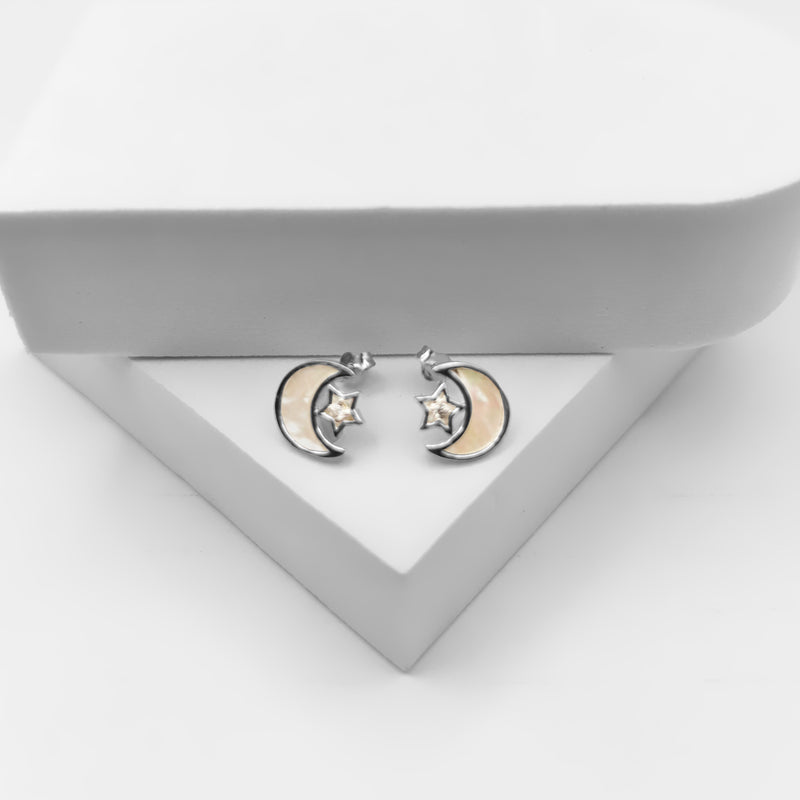 Cosmic Crescent Studs