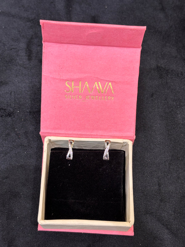 Luna Wave Silver Earrings