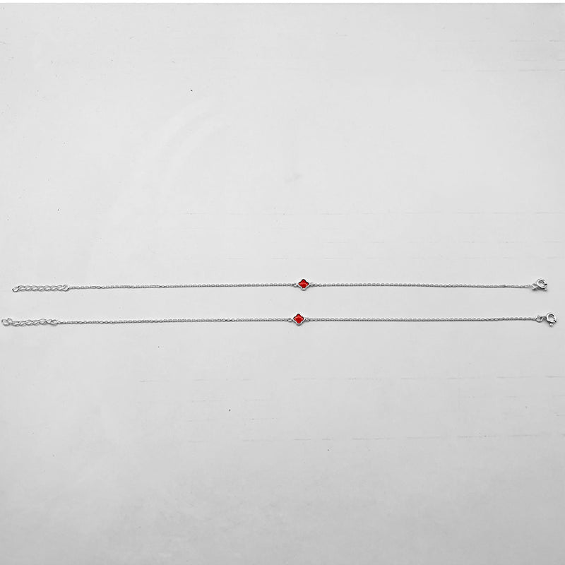 The Crimson Clover Anklet
