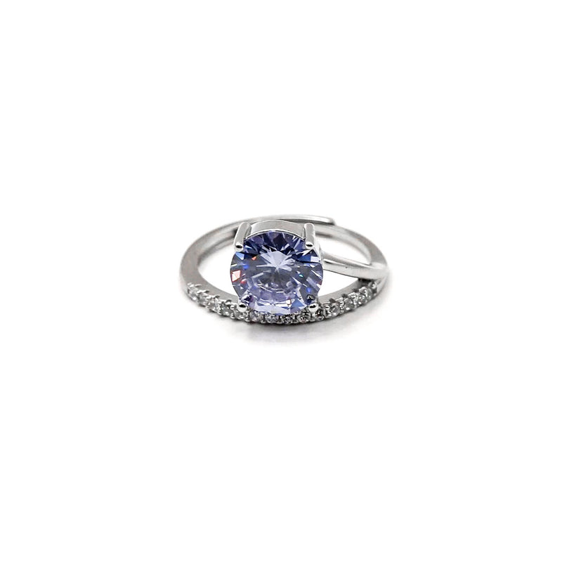 Lavender Glow Solitaire Ring