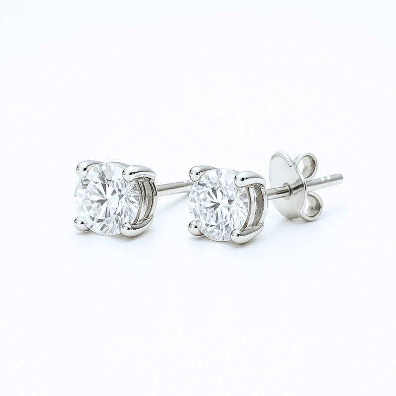 Classic Sparkle Solitaire Studs
