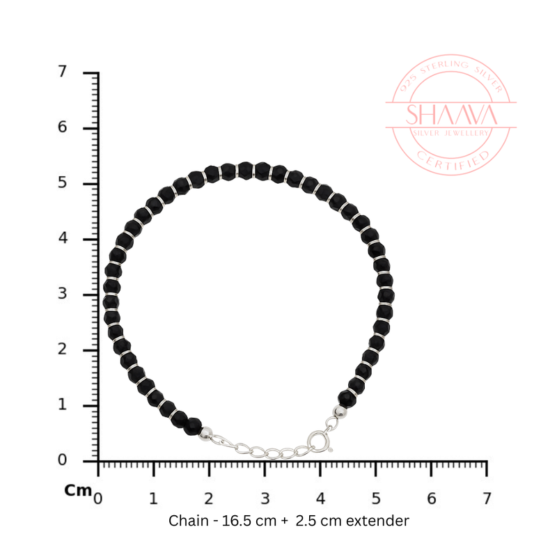 Midnight Black Beaded Bracelet