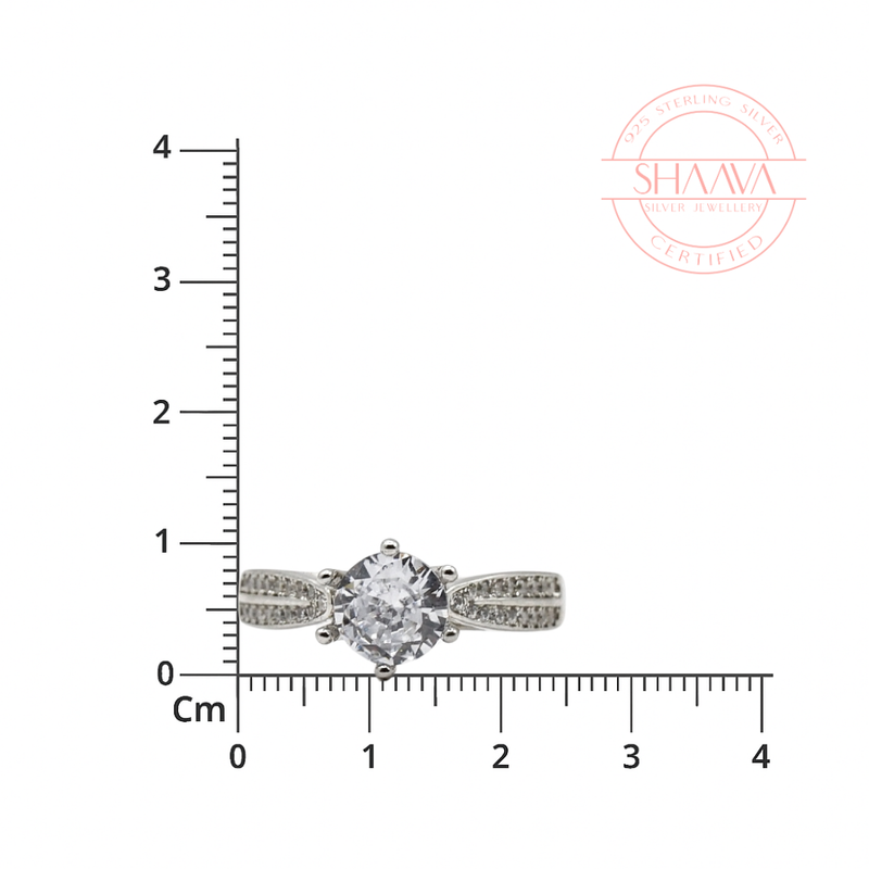 Classic Solitaire Sparkle Ring