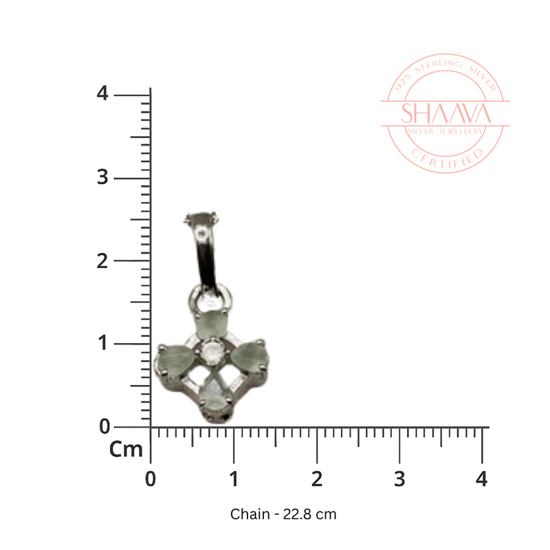 Mint Green Flower Pendant Necklace