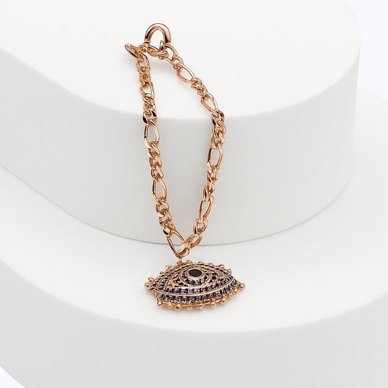 Rose Gold Evil Eye Charm