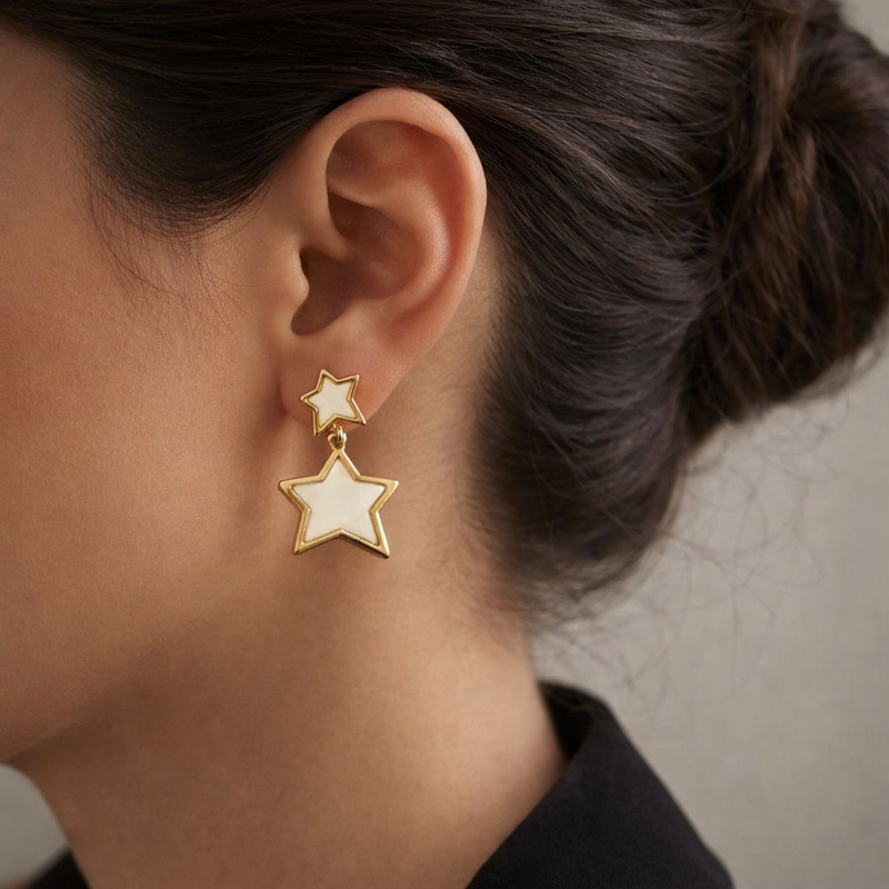 The Ivory North Star Dangles