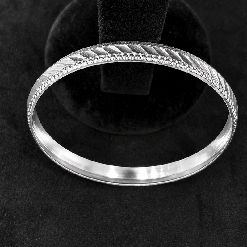 Solitaire Line Silver Kada